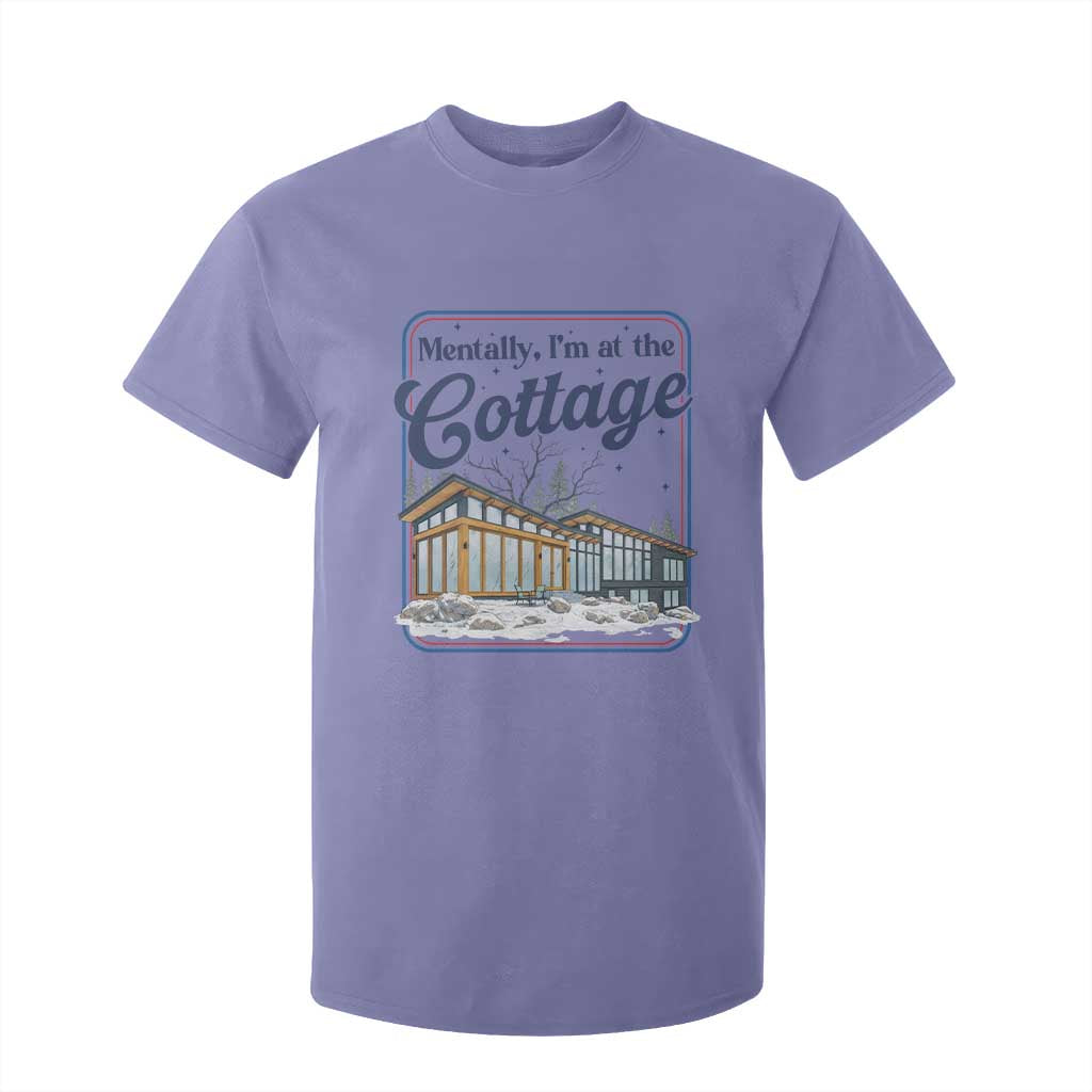 Mentally I'm at the Cottage T Shirt For Kid Funny Hockey Romance TS14 Violet Print Your Wear