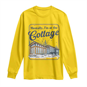 Mentally I'm at the Cottage Long Sleeve Shirt Funny Hockey Romance TS14 Daisy Print Your Wear