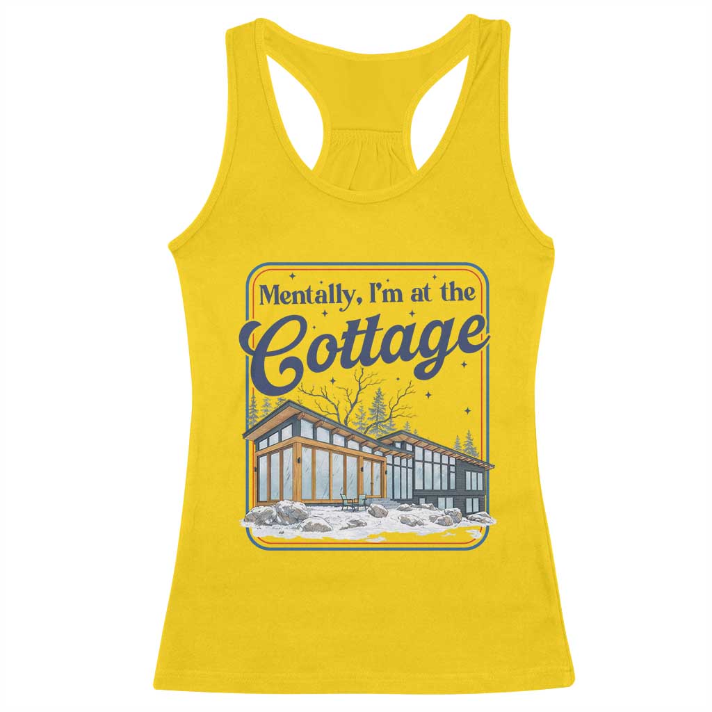 Mentally I'm at the Cottage Racerback Tank Top Funny Hockey Romance TS14 Daisy Print Your Wear