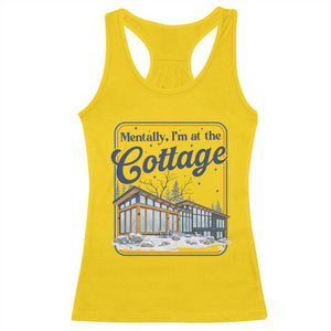 Mentally I'm at the Cottage Racerback Tank Top Funny Hockey Romance TS14 Daisy Print Your Wear