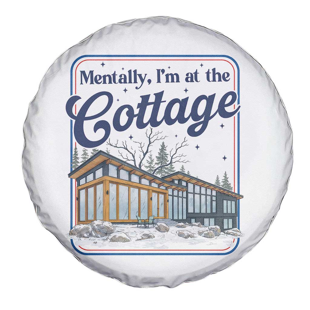 Mentally I'm at the Cottage Spare Tire Cover Funny Hockey Romance TS14 Print Your Wear