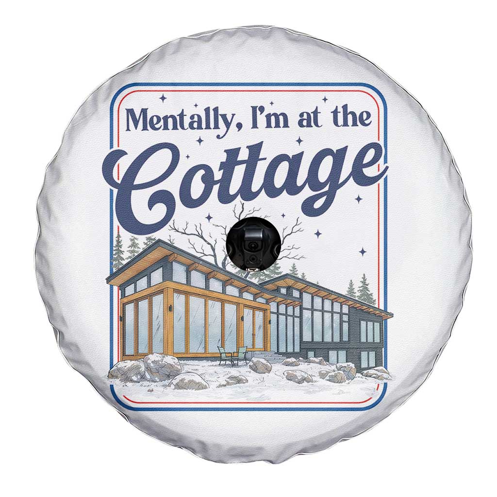 Mentally I'm at the Cottage Spare Tire Cover Funny Hockey Romance TS14 Print Your Wear