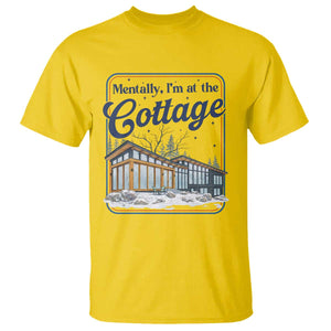 Mentally I'm at the Cottage T Shirt Funny Hockey Romance TS14 Daisy Print Your Wear