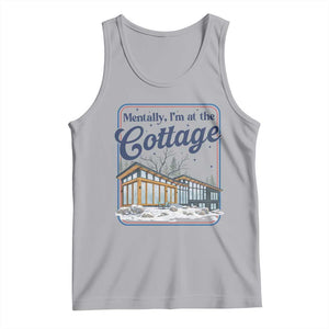 Mentally I'm at the Cottage Tank Top Funny Hockey Romance TS14 Athletic Heather Print Your Wear