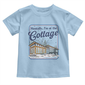 Mentally I'm at the Cottage Toddler T Shirt Funny Hockey Romance TS14 Light Blue Print Your Wear
