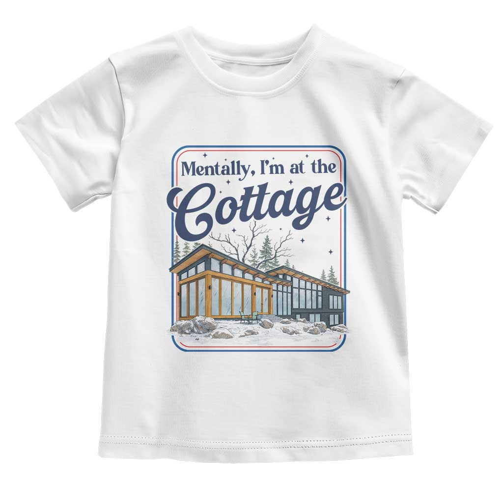 Mentally I'm at the Cottage Toddler T Shirt Funny Hockey Romance TS14 White Print Your Wear
