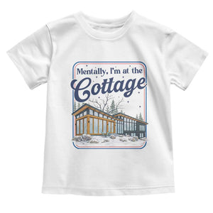 Mentally I'm at the Cottage Toddler T Shirt Funny Hockey Romance TS14 White Print Your Wear