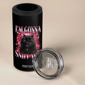 I'm Gonna Sniff You 4 in 1 Can Cooler Tumbler Funny Black Cat Meme TS14 Print Your Wear