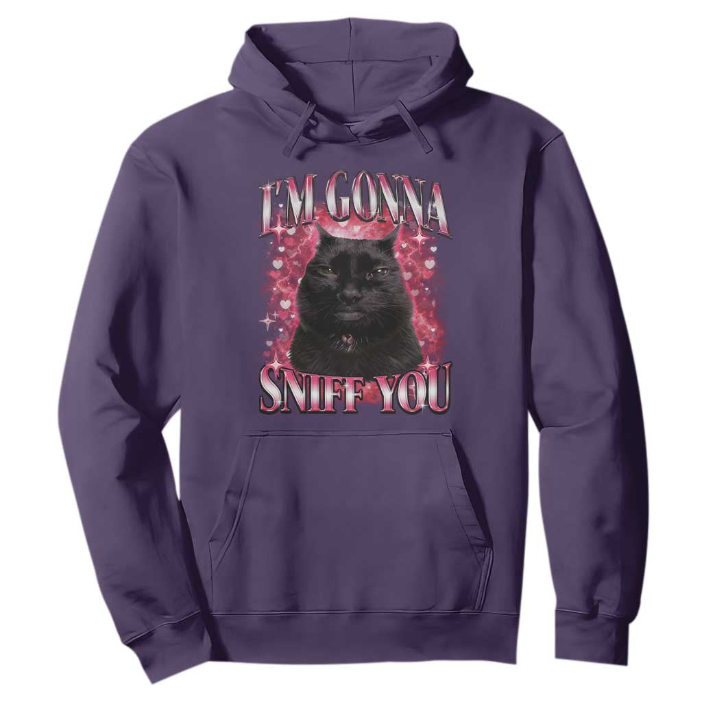 I'm Gonna Sniff You Hoodie Funny Black Cat Meme TS14 Purple Print Your Wear