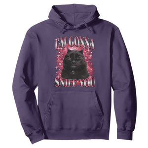 I'm Gonna Sniff You Hoodie Funny Black Cat Meme TS14 Purple Print Your Wear