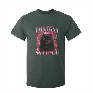 I'm Gonna Sniff You T Shirt For Kid Funny Black Cat Meme TS14 Dark Forest Green Print Your Wear