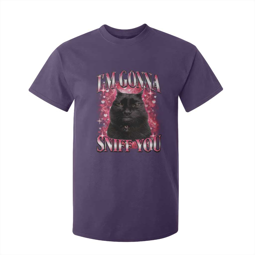 I'm Gonna Sniff You T Shirt For Kid Funny Black Cat Meme TS14 Purple Print Your Wear