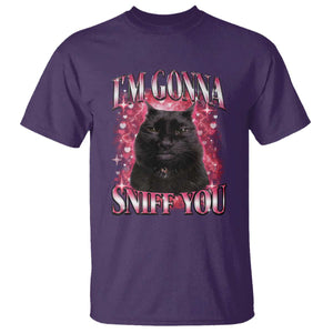 I'm Gonna Sniff You T Shirt Funny Black Cat Meme TS14 Purple Print Your Wear