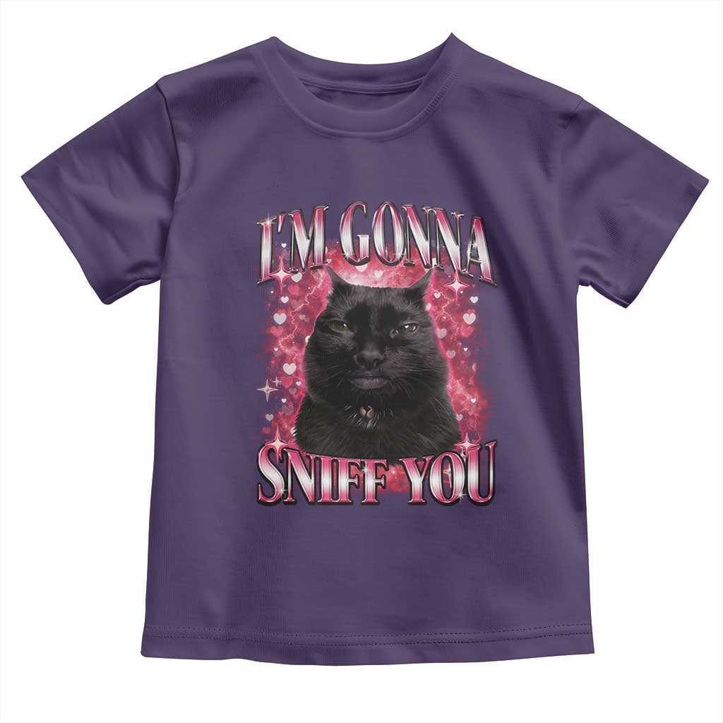 I'm Gonna Sniff You Toddler T Shirt Funny Black Cat Meme TS14 Purple Print Your Wear