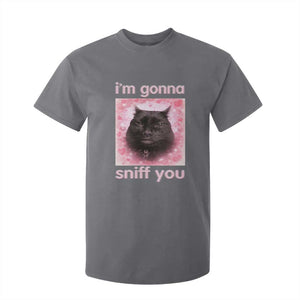 I'm Gonna Sniff You T Shirt For Kid Funny Black Cat Brainrot Meme TS14 Charcoal Print Your Wear