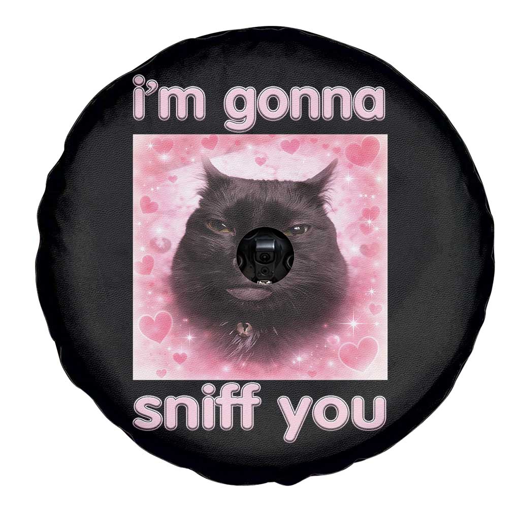 I'm Gonna Sniff You Spare Tire Cover Funny Black Cat Brainrot Meme TS14 Print Your Wear