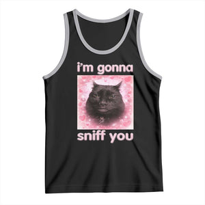 I'm Gonna Sniff You Tank Top Funny Black Cat Brainrot Meme TS14 Black Athletic Heather Print Your Wear