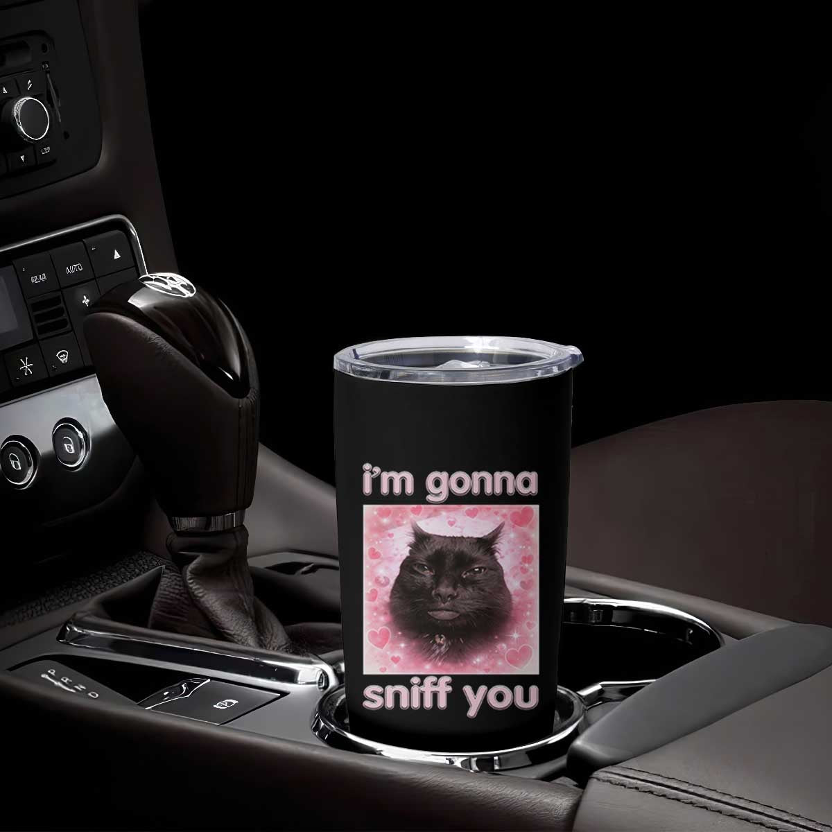 I'm Gonna Sniff You Tumbler Cup Funny Black Cat Brainrot Meme TS14 Print Your Wear
