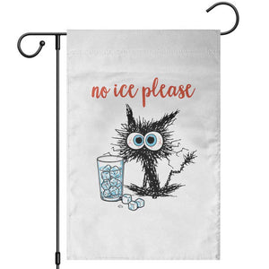 No Ice Please Garden Flag Funny Black Cat Sarcastic Abolish ICE Meme TS14 White Print Your Wear