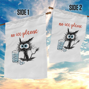 No Ice Please Garden Flag Funny Black Cat Sarcastic Abolish ICE Meme TS14 Print Your Wear