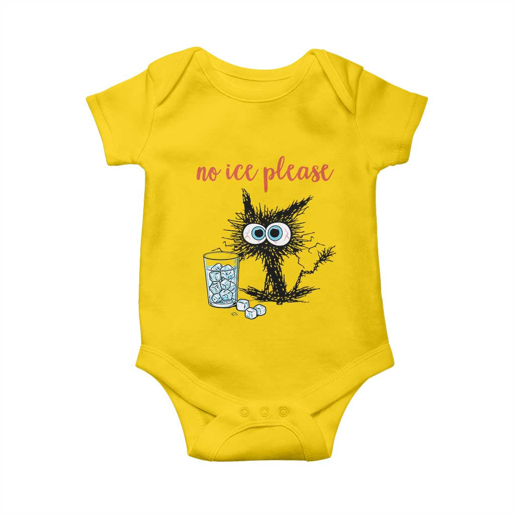 No Ice Please Baby Onesie Funny Black Cat Sarcastic Abolish ICE Meme TS14 Daisy Print Your Wear