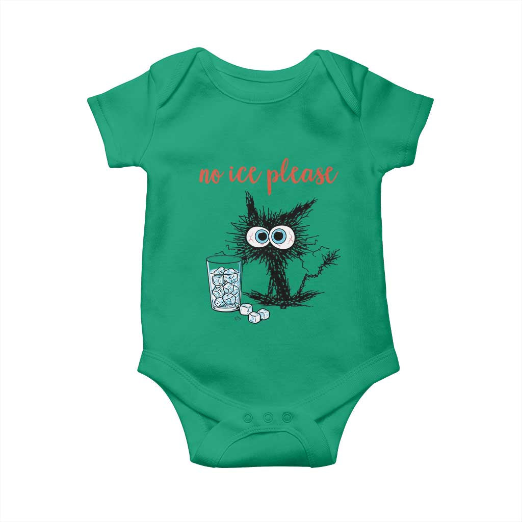 No Ice Please Baby Onesie Funny Black Cat Sarcastic Abolish ICE Meme TS14 Irish Green Print Your Wear
