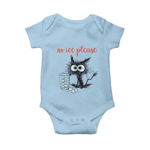 No Ice Please Baby Onesie Funny Black Cat Sarcastic Abolish ICE Meme TS14 Light Blue Print Your Wear