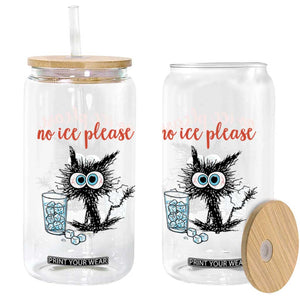 No Ice Please Glass Can Funny Black Cat Sarcastic Abolish ICE Meme TS14 Print Your Wear