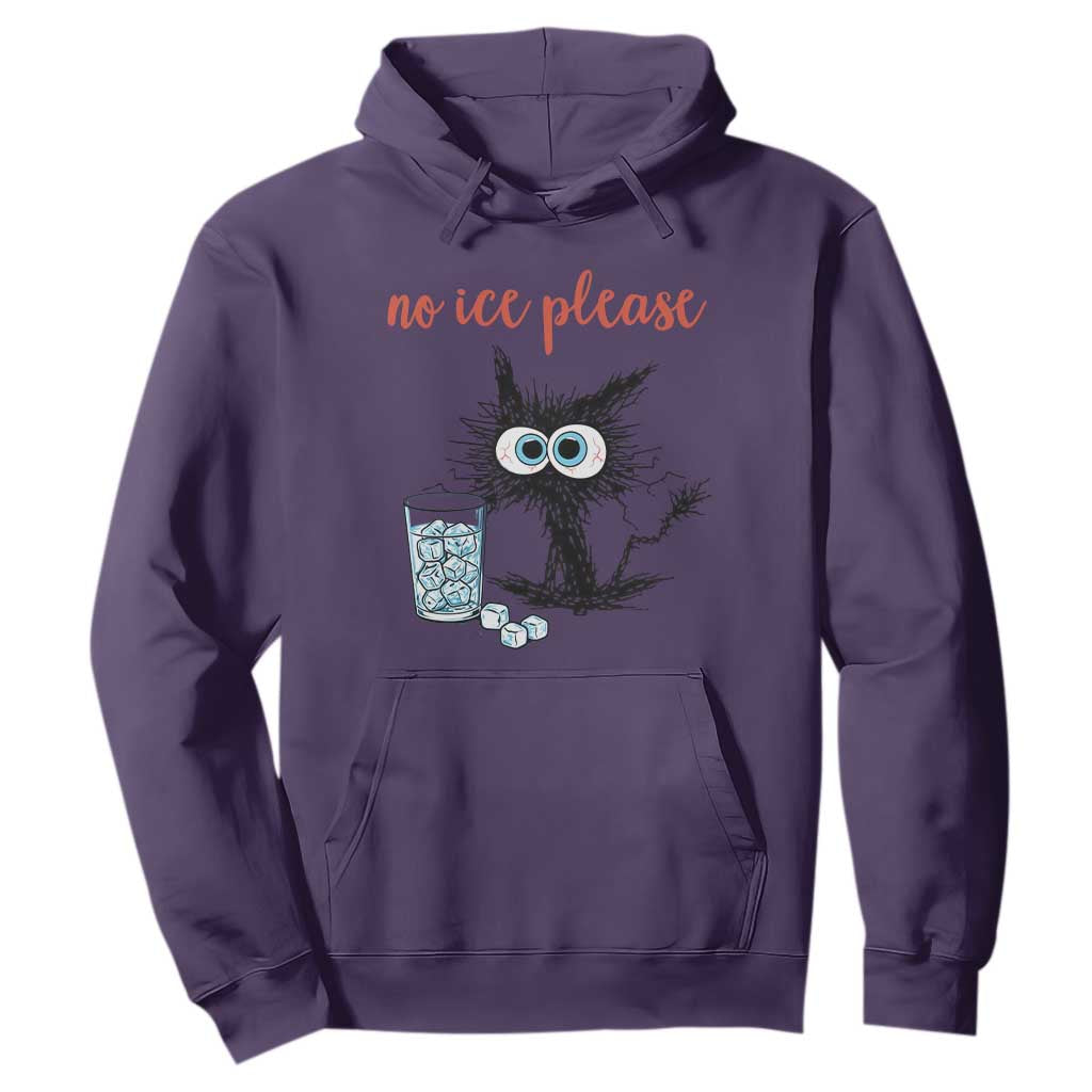 No Ice Please Hoodie Funny Black Cat Sarcastic Abolish ICE Meme TS14 Purple Print Your Wear
