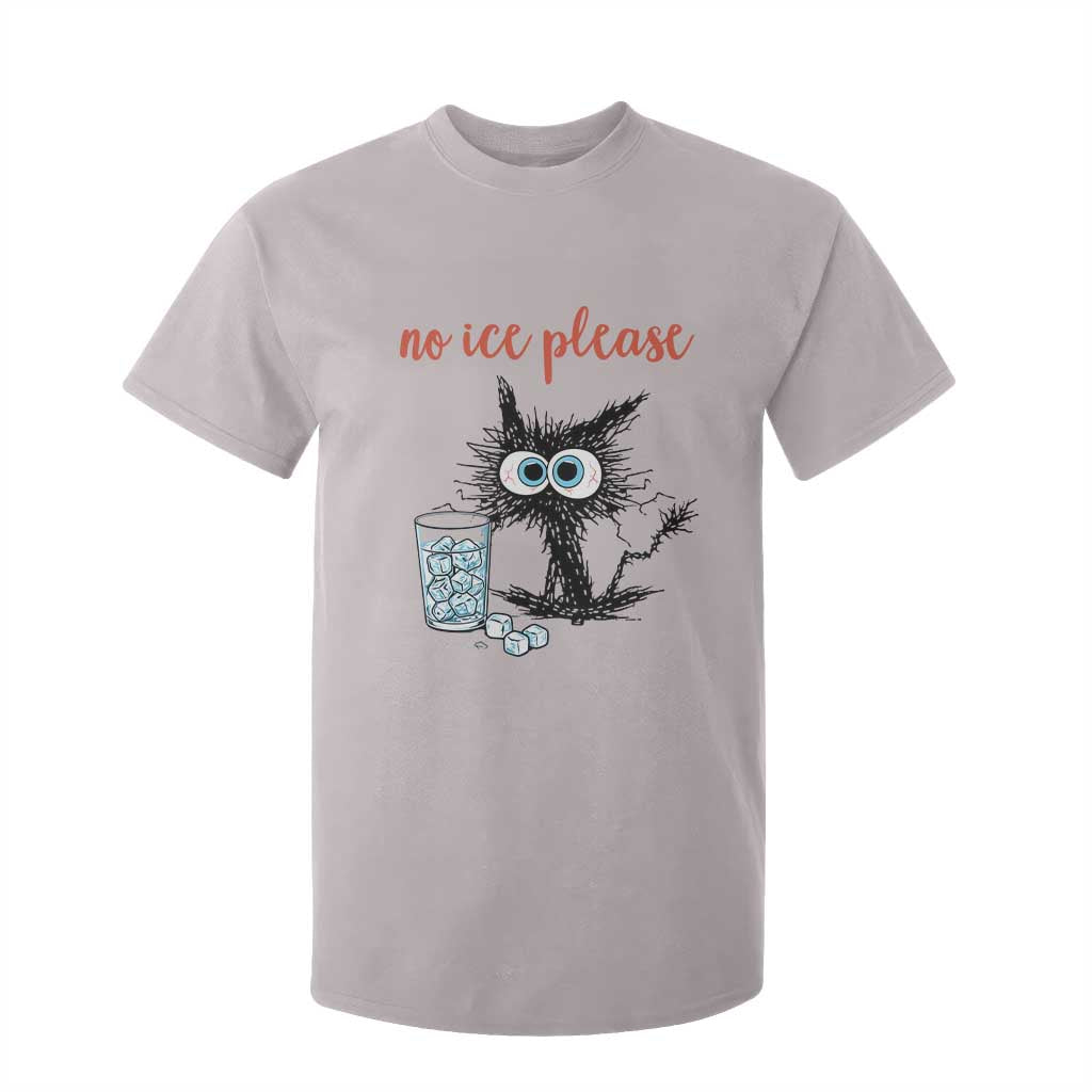 No Ice Please T Shirt For Kid Funny Black Cat Sarcastic Abolish ICE Meme TS14 Ice Gray Print Your Wear