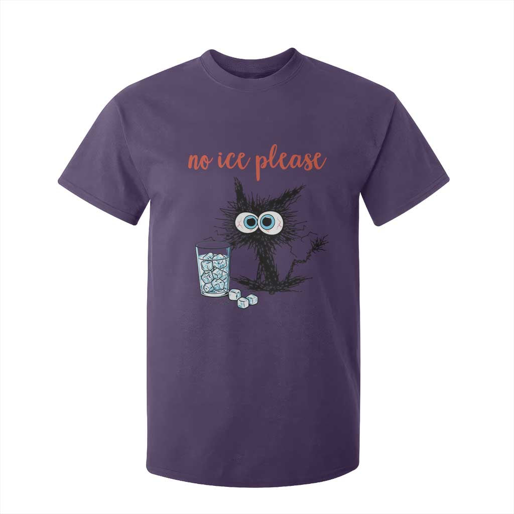 No Ice Please T Shirt For Kid Funny Black Cat Sarcastic Abolish ICE Meme TS14 Purple Print Your Wear