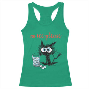 No Ice Please Racerback Tank Top Funny Black Cat Sarcastic Abolish ICE Meme TS14 Irish Green Print Your Wear