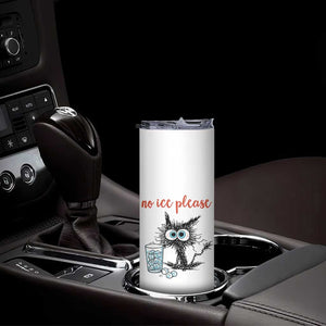 No Ice Please Skinny Tumbler Funny Black Cat Sarcastic Abolish ICE Meme TS14 Print Your Wear