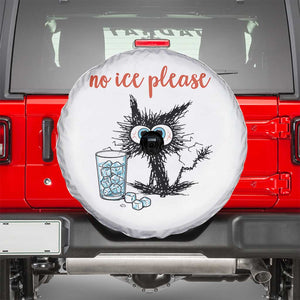 No Ice Please Spare Tire Cover Funny Black Cat Sarcastic Abolish ICE Meme TS14 White Print Your Wear