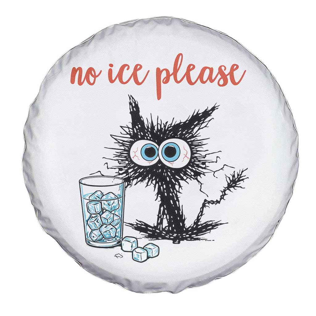 No Ice Please Spare Tire Cover Funny Black Cat Sarcastic Abolish ICE Meme TS14 Print Your Wear