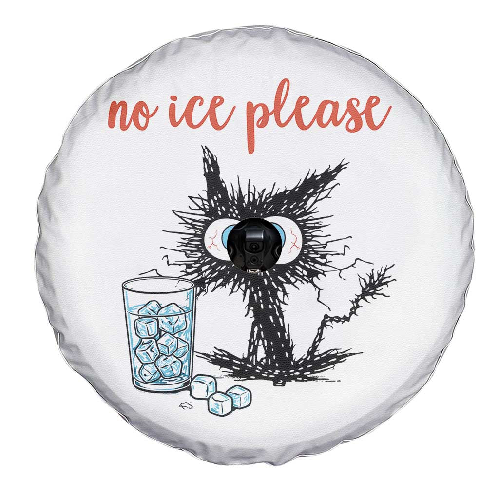 No Ice Please Spare Tire Cover Funny Black Cat Sarcastic Abolish ICE Meme TS14 Print Your Wear