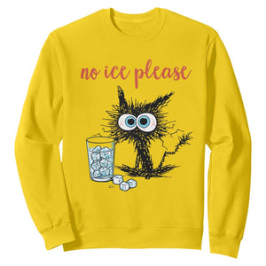 No Ice Please Sweatshirt Funny Black Cat Sarcastic Abolish ICE Meme TS14 Daisy Print Your Wear