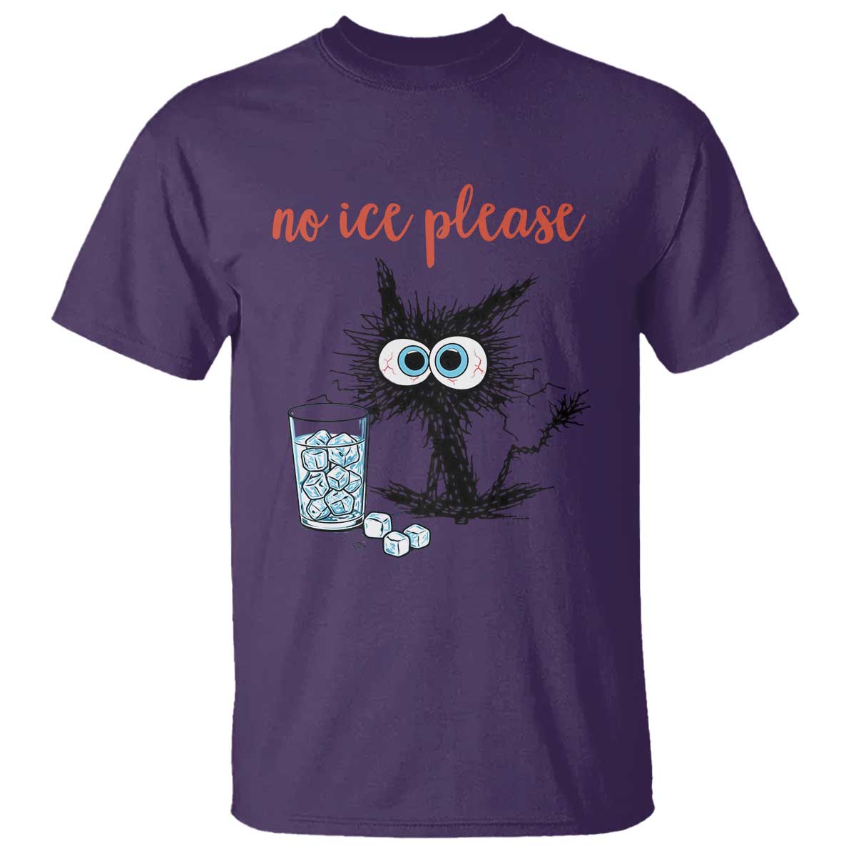 No Ice Please T Shirt Funny Black Cat Sarcastic Abolish ICE Meme TS14 Purple Print Your Wear
