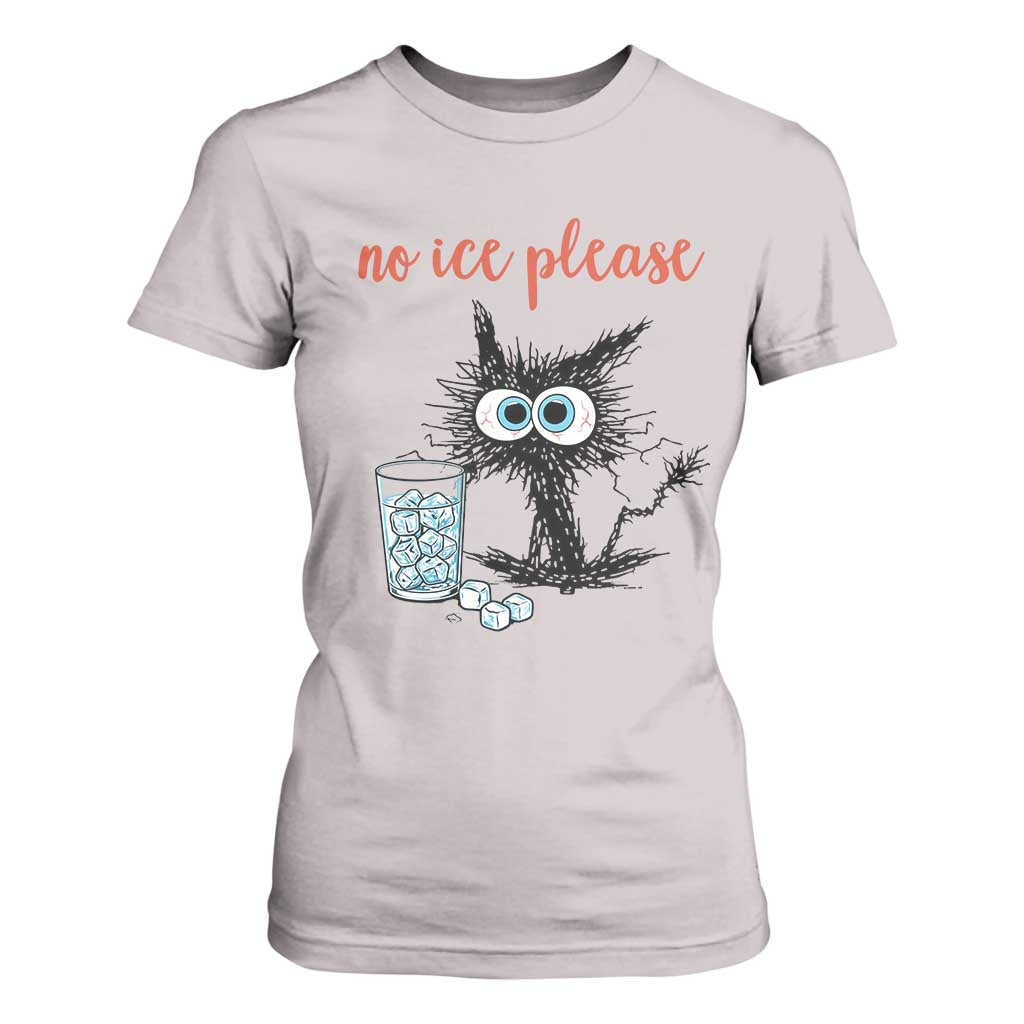 No Ice Please T Shirt For Women Funny Black Cat Sarcastic Abolish ICE Meme TS14 Ice Gray Print Your Wear