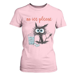 No Ice Please T Shirt For Women Funny Black Cat Sarcastic Abolish ICE Meme TS14 Light Pink Print Your Wear