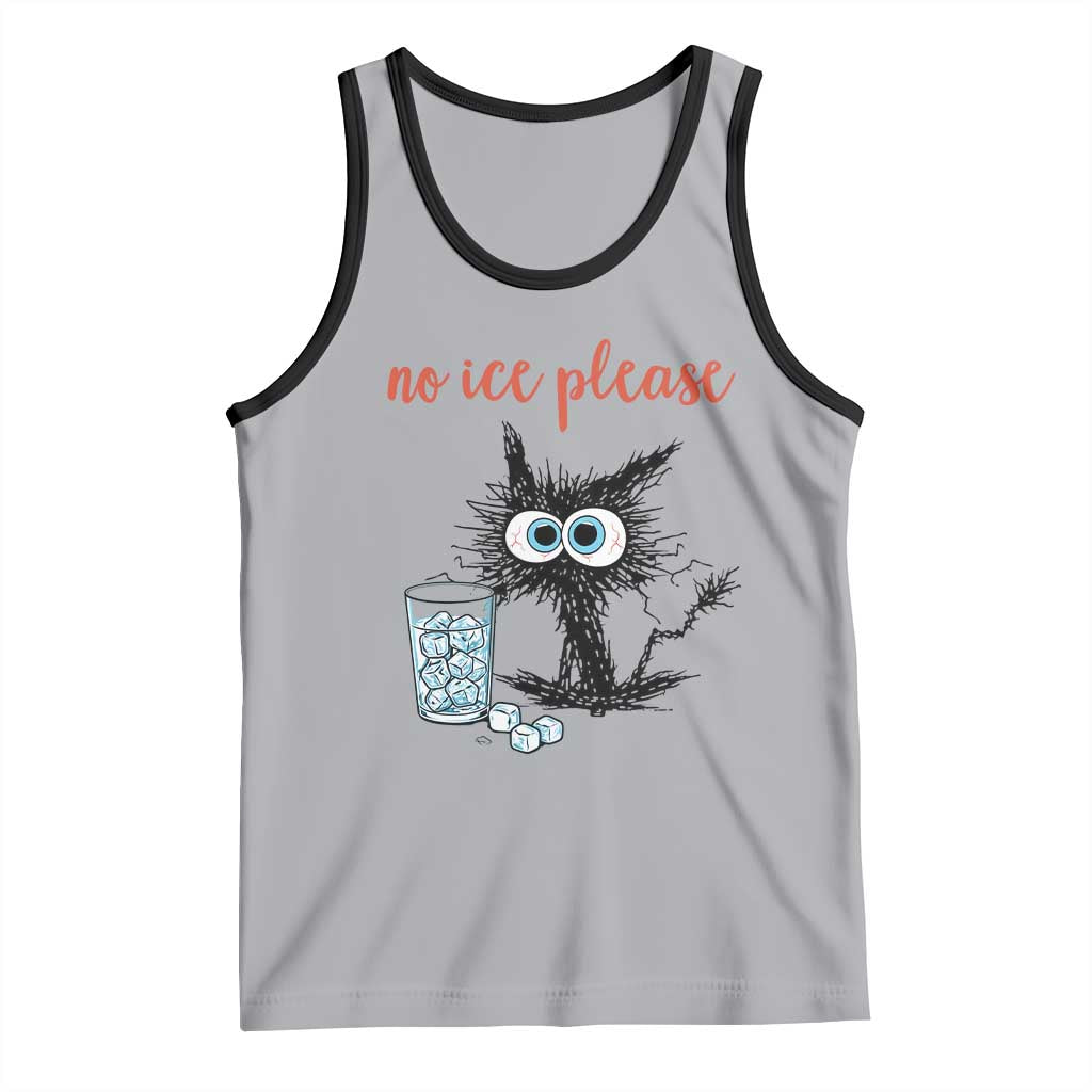 No Ice Please Tank Top Funny Black Cat Sarcastic Abolish ICE Meme TS14 Athletic Heather Black Print Your Wear