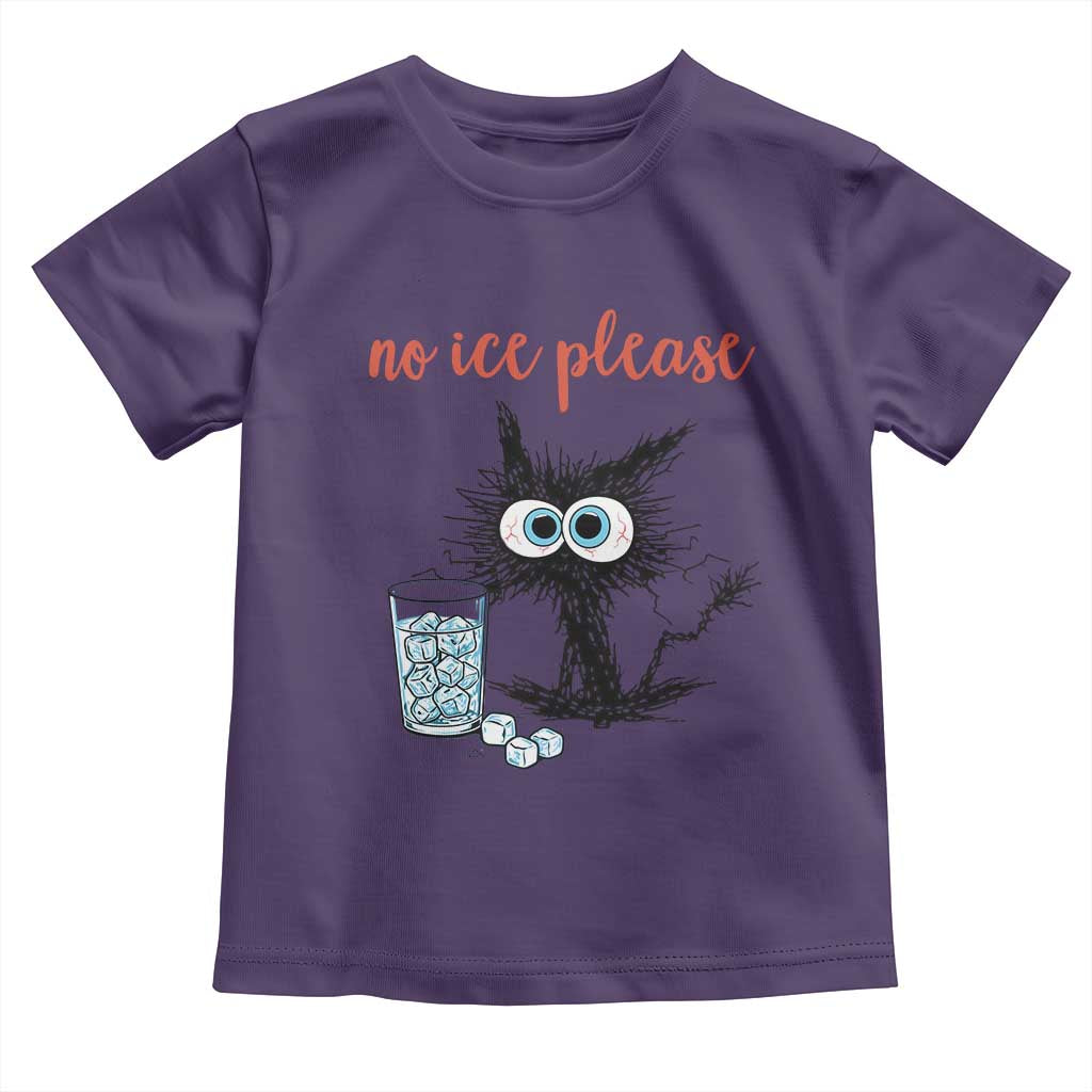 No Ice Please Toddler T Shirt Funny Black Cat Sarcastic Abolish ICE Meme TS14 Purple Print Your Wear