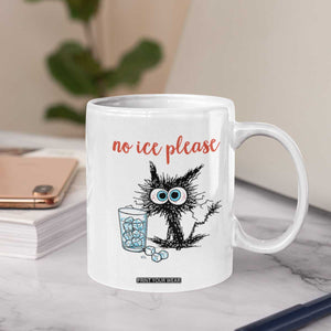 No Ice Please Coffee Mug Funny Black Cat Sarcastic Abolish ICE Meme TS14 Print Your Wear