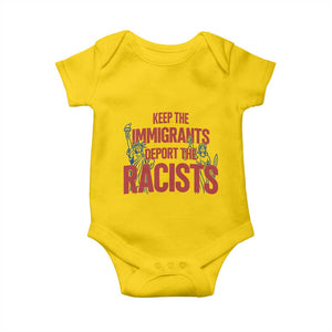 Keep The Immigrants Deport The Racists Baby Onesie Statue Of Liberty Anti Racism Political Statement TS14 Daisy Print Your Wear