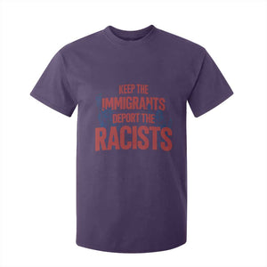Keep The Immigrants Deport The Racists T Shirt For Kid Statue Of Liberty Anti Racism Political Statement TS14 Purple Print Your Wear