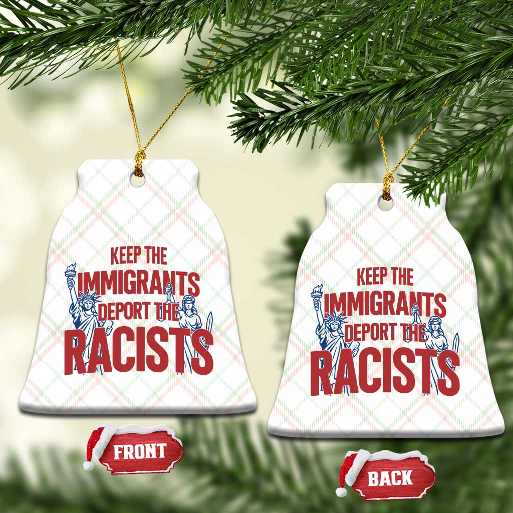 Keep The Immigrants Deport The Racists Ceramic Ornament Statue Of Liberty Anti Racism Political Statement TS14 Print Your Wear