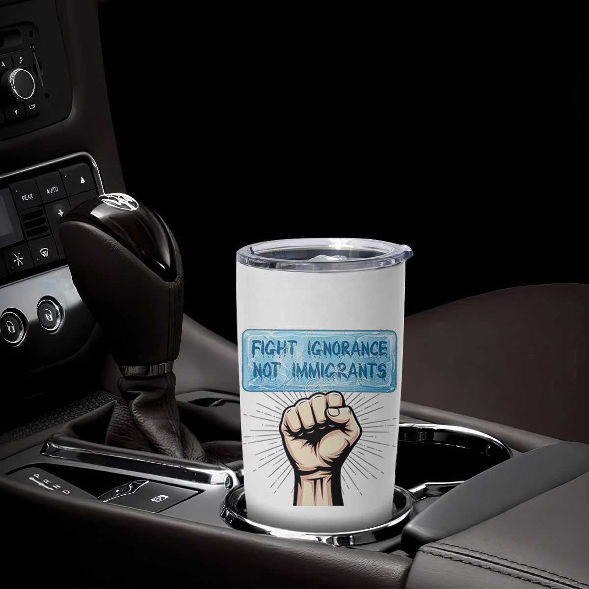 Fight Ignorance Not Immigrants Tumbler Cup Antiracist Human Rights Political Protest Anti ICE TS14 Print Your Wear