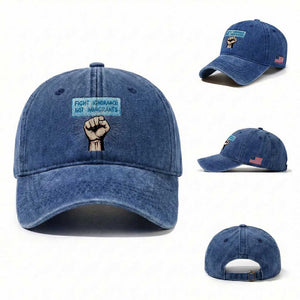 Fight Ignorance Not Immigrants Washed Cotton Baseball Cap Antiracist Human Rights Political Protest Anti ICE TS14 Washed Cap Universal Fit Royal Blue Print Your Wear