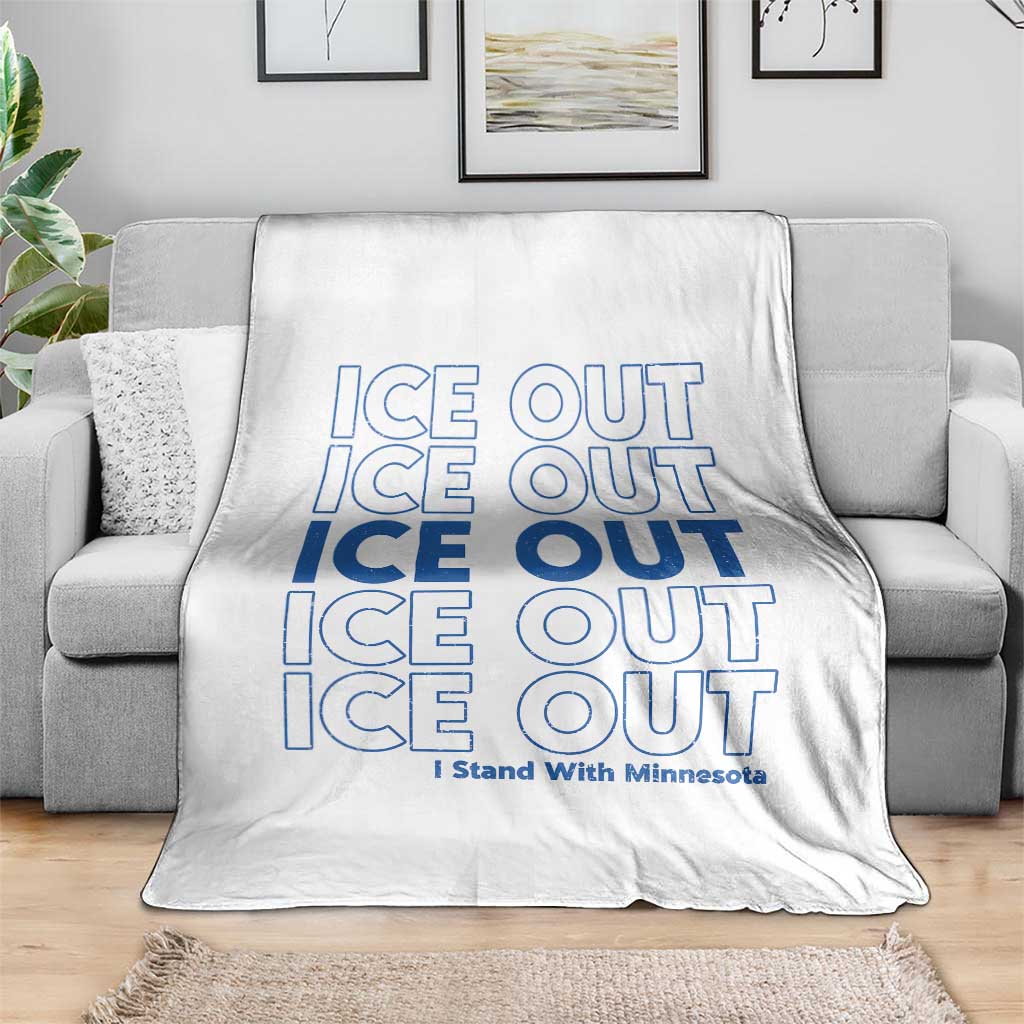 ICE Out Throw Blanket I Stand With Minnesota Minneapolis Anti ICE TS14 Print Your Wear