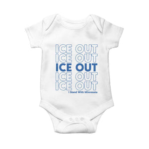 ICE Out Baby Onesie I Stand With Minnesota Minneapolis Anti ICE TS14 White Print Your Wear